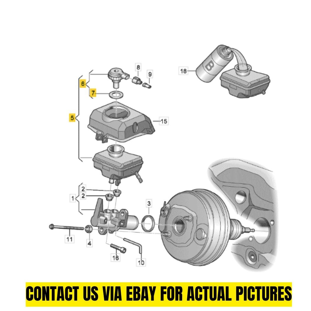 Audi 2012-2018 A6 Brake Master Cylinder Reservoir 8K0611301A
