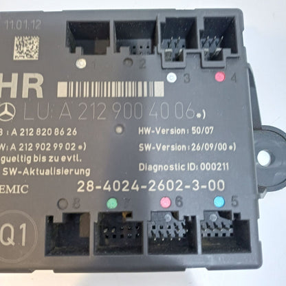 2007-2015 Mercedes-Benz C-Class Central Lock & Comfort Module A2128208626