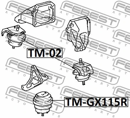 FEBEST 2003-2023 Toyota Camry Engine Mount TM-02