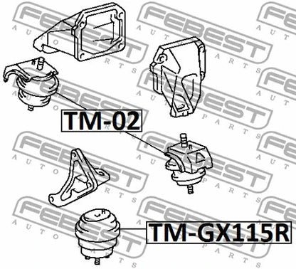 FEBEST 2003-2023 Toyota Camry Engine Mount TM-02