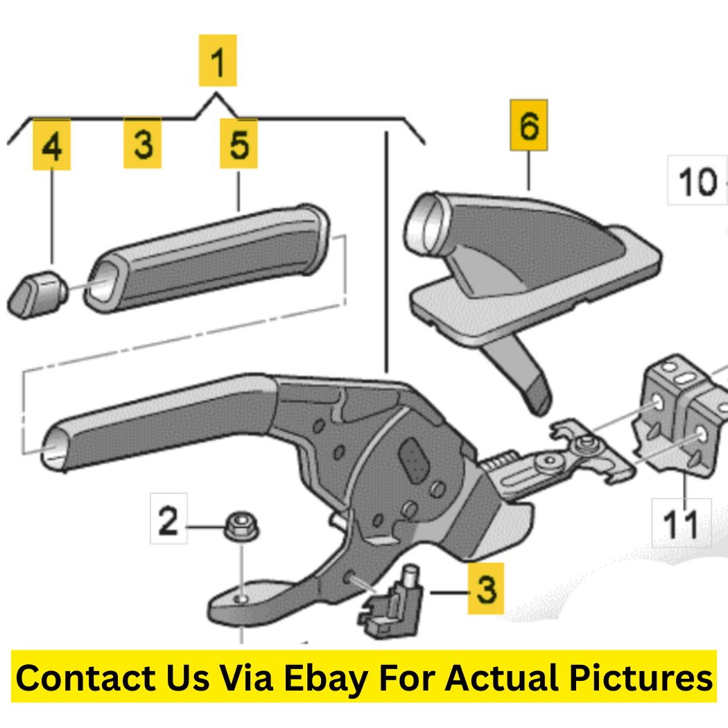 2014 Volkswagen Passat Brake Lever w/ Trim Used OEM 561711303AB Set