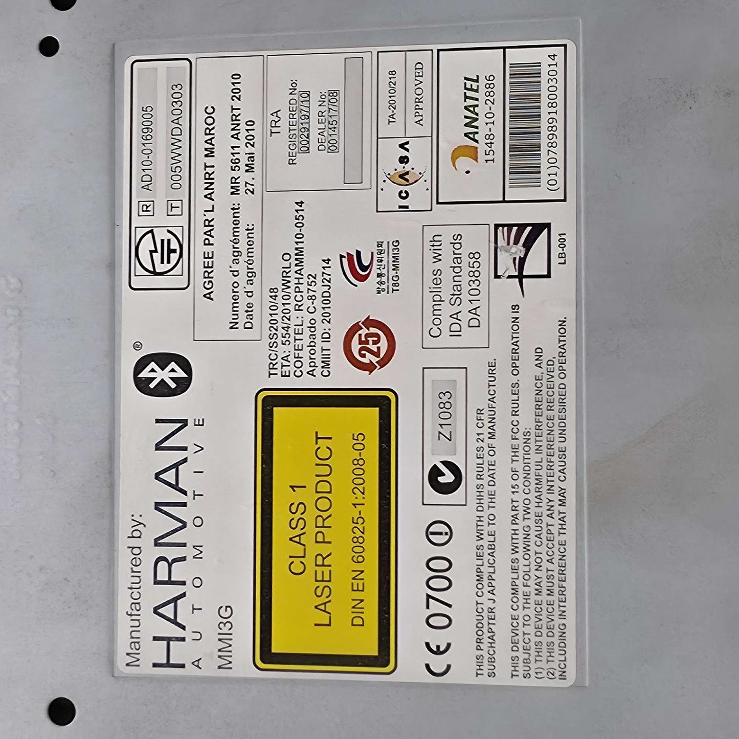 2013-2016 Audi A4 MMI 3G Multimedia Control Unit 8R1035746B