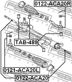 FEBEST TOYOTA STEERING RACK BUSHING - TAB-489