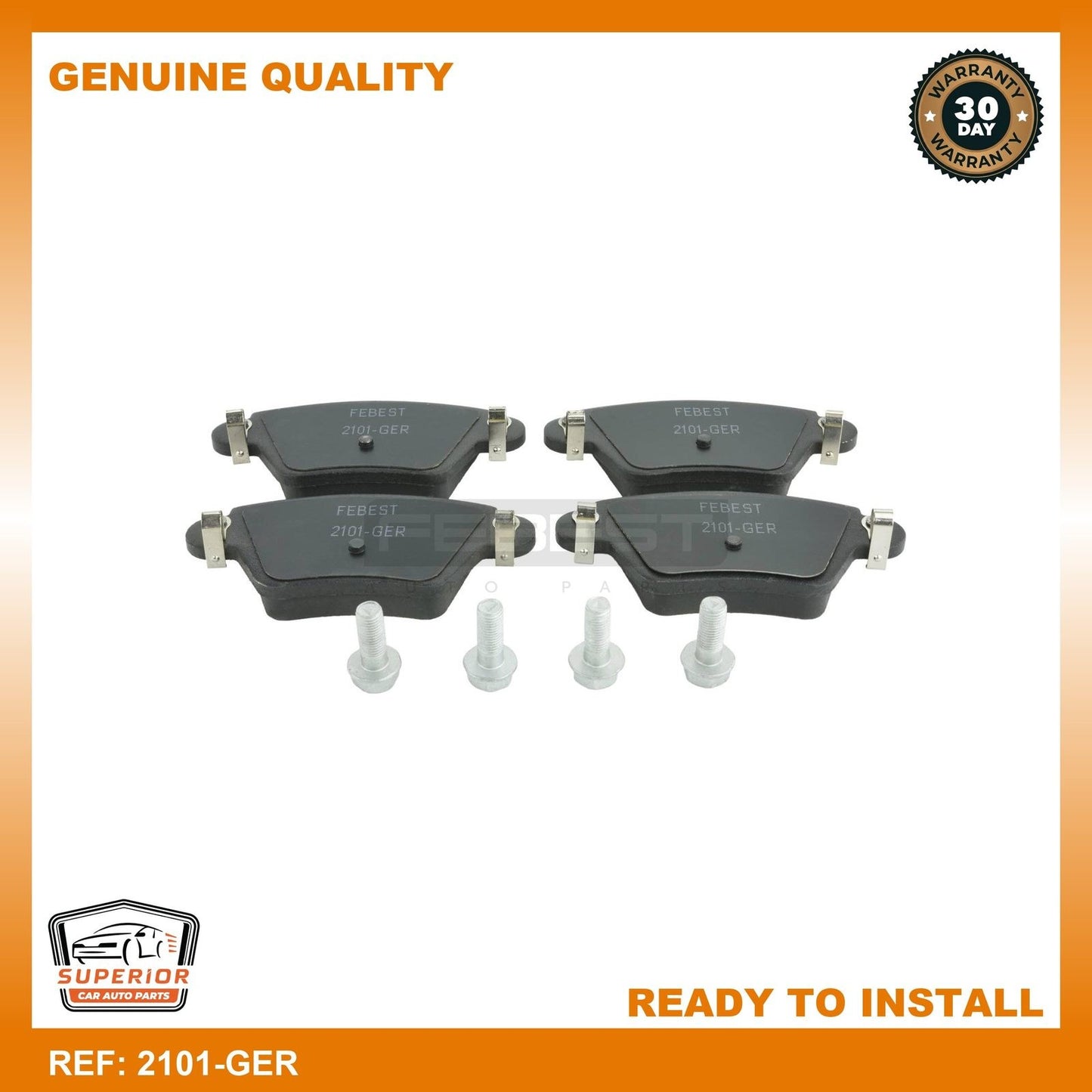 FEBEST 2001-2007 Ford Mondeo Brake Pad Set 2101-GER