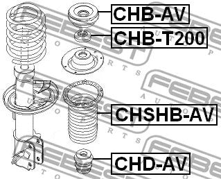 FEBEST 2004-2017 Chevrolet Aveo Front Shock Absorber Support CHB-AV