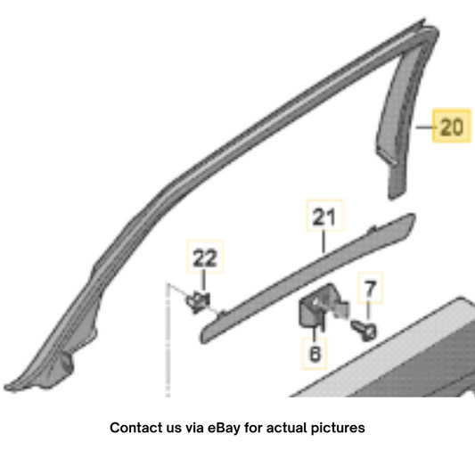 2012 Audi A4 Left Rear Door Window Frame Trim Used OEM 8K5867671
