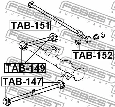 FEBEST 1988-2004 Toyota 4Runner Rear Upper Trailing Arm Bushing TAB-149