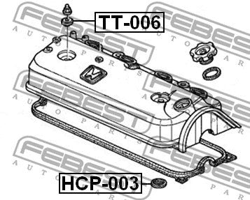FEBEST 1990-2004 Acura Legend Seal Ring Spark Plug Tube HCP-003