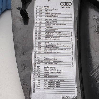 2006-2013 Audi A3 Right Side Dashboard Dash Cover Panel Trim 8P0857086