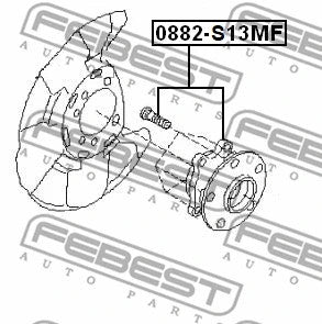 Febest 2007-2014 Subaru Impreza Front Wheel Hub 0882-S13MF