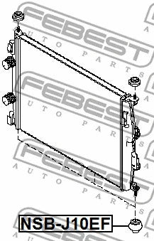 FEBEST 2012-2018 Renault Captur Mount Rubber Radiator NSB-J10EF