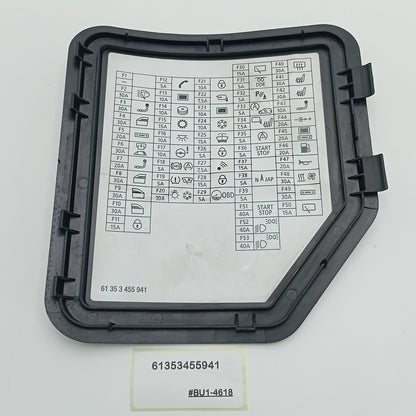 2007-2014 MINI Cooper STICK-ON LABEL FUSE GROUPING 61353455941
