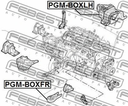 FEBEST PEUGEOT, FIAT, CITROEN FRONT ENGINE MOUNT - PGM-BOXFR