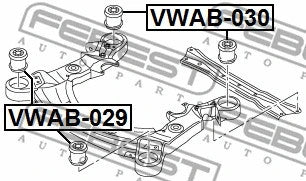 FEBEST 2004-2011 Audi A6 Suspension Subframe Bushing VWAB-029