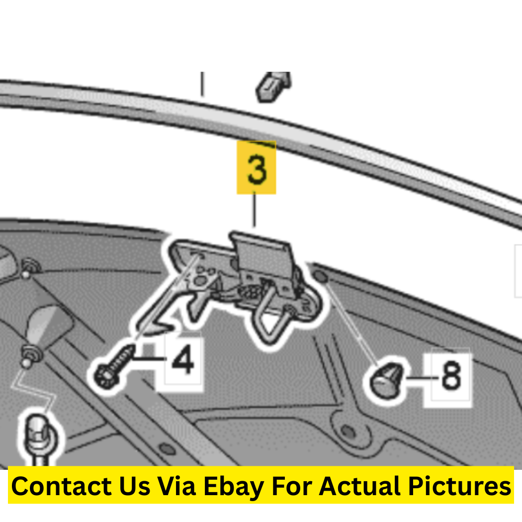 2012 Volkswagen CC Hood (Bonnet) Release & Latch Set Used OEM 3C1823509H