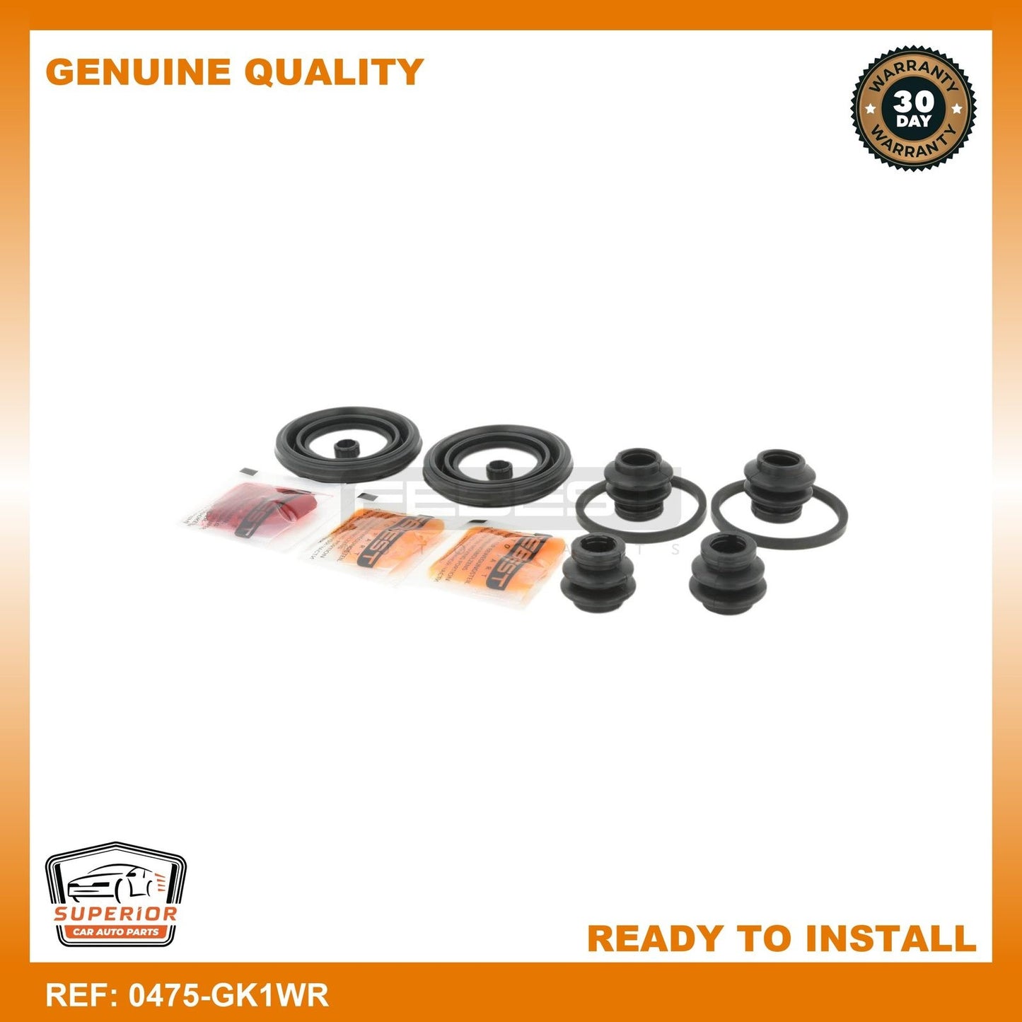 FEBEST 2012-2013 Mitsubishi Outlander Rear Brake Caliper Repair Kit 0475-GK1WR