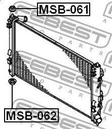 FEBEST 2007-2017 Mitsubishi Lancer Mount Rubber Radiator MSB-062