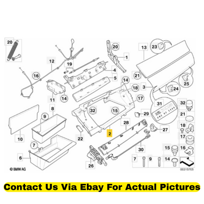 2012 BMW X6 Glovebox Frame Used OEM 51169211029