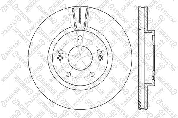 STELLOX 2001-2006 Hyundai Santa Fe Front Wheel Brake Disc 5171226100