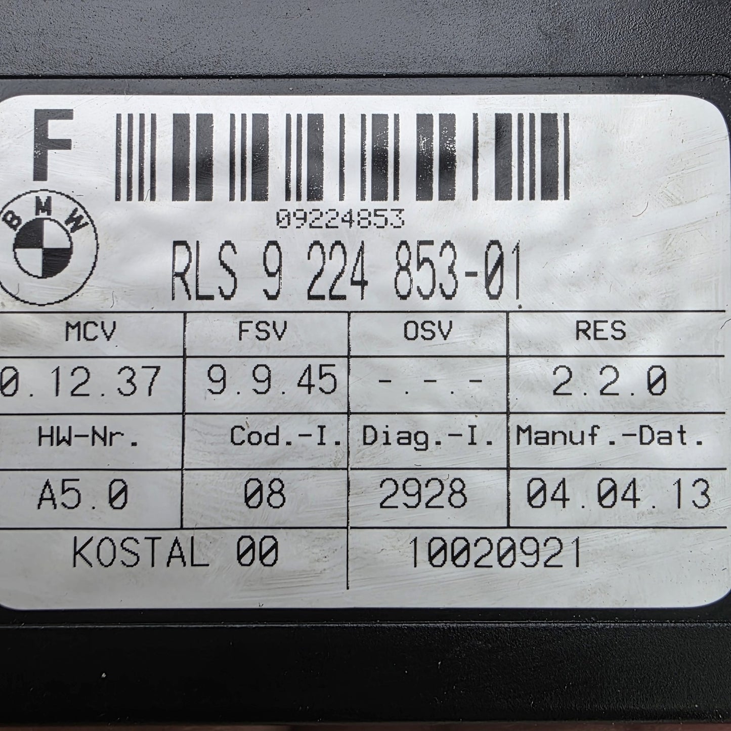 2006-2011 BMW 335i Rain Light Sensor 9224853