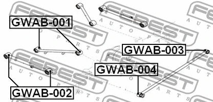 Great Wall Hover Rear Trailing Control Arm Bushing FEBEST GWAB-002 2917300-K00