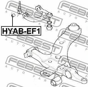 FEBEST 2001-2006 Hyundai Santa Fe Front Upper Arm Bushing HYAB-EF1