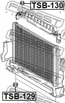 FEBEST 2007-2015 Scion xB Mount Rubber Radiator TSB-130