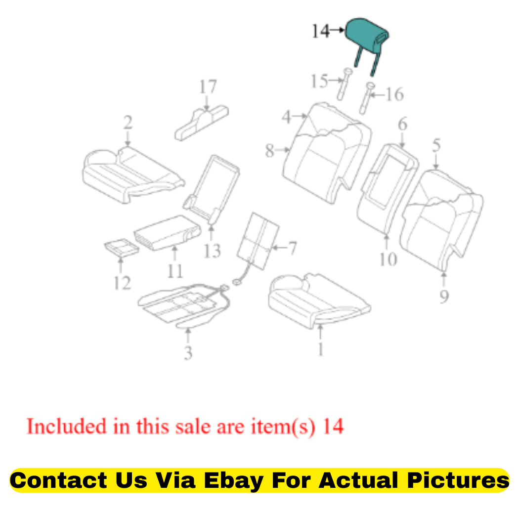 2013 Audi Q5 Rear Headrest Set of 3 Used OEM 8R0885973C38M