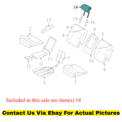 2013 Audi Q5 Rear Headrest Set of 3 Used OEM 8R0885973C38M