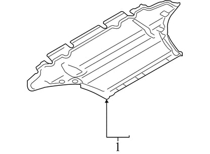 2010 Audi A4 Radiator Support Splash Shield Used OEM 8F0863821