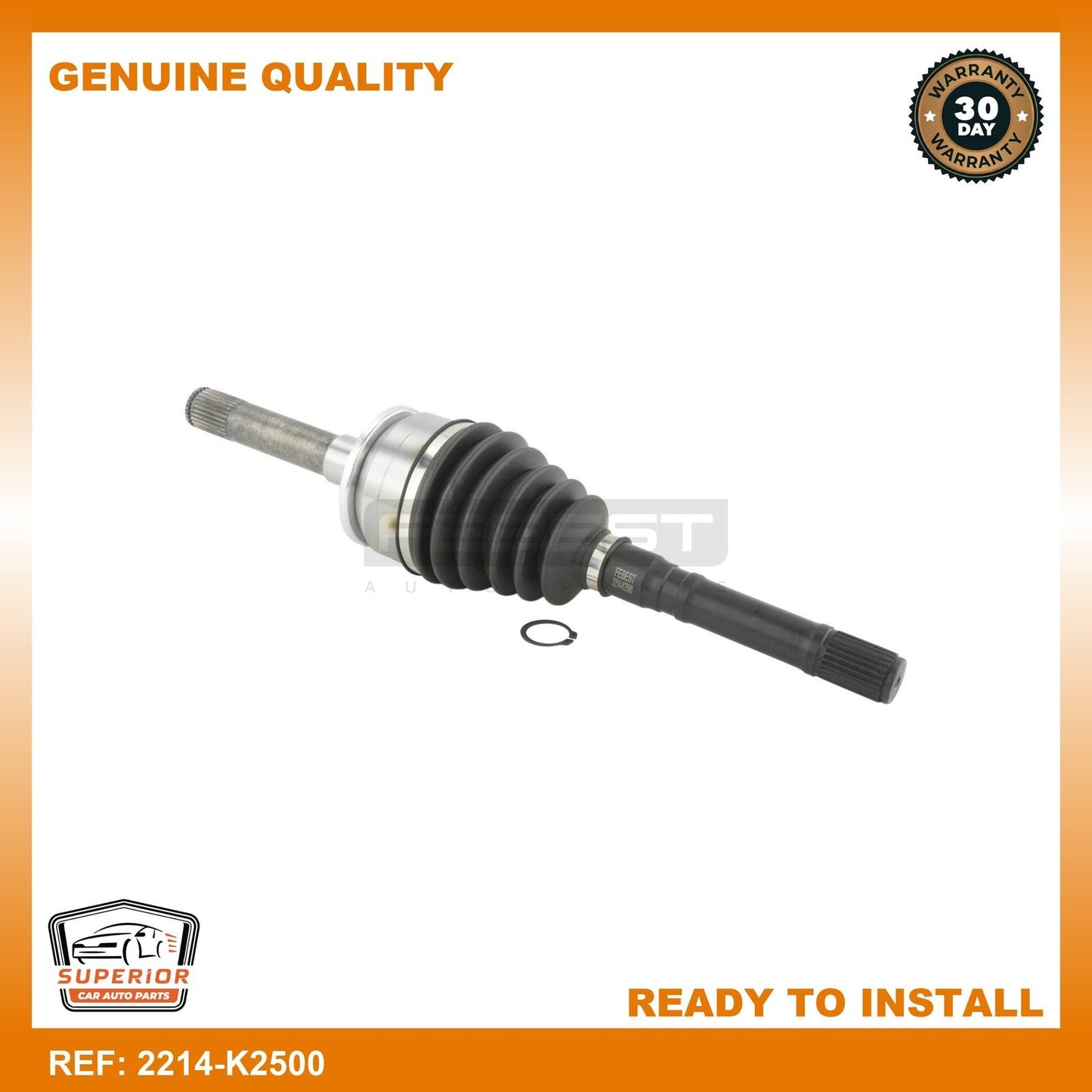 FEBEST HYUNDAI Shaft Assembly, Outer CV Joint 2214-K2500
