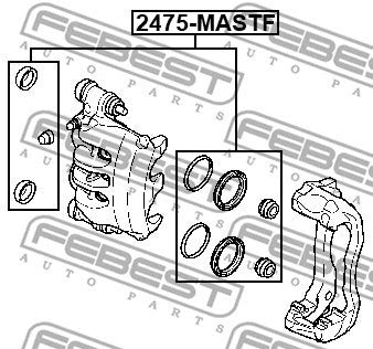 Febest Front Brake Caliper Repair Kit 2475-MASTF