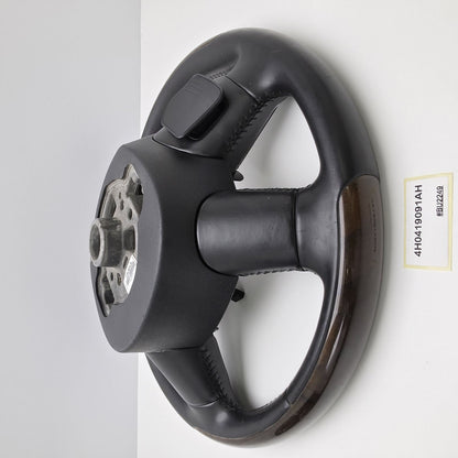 2014-2017 Audi A8 Leather Wood Steering Wheel with Shift Paddles 4H0419091AH