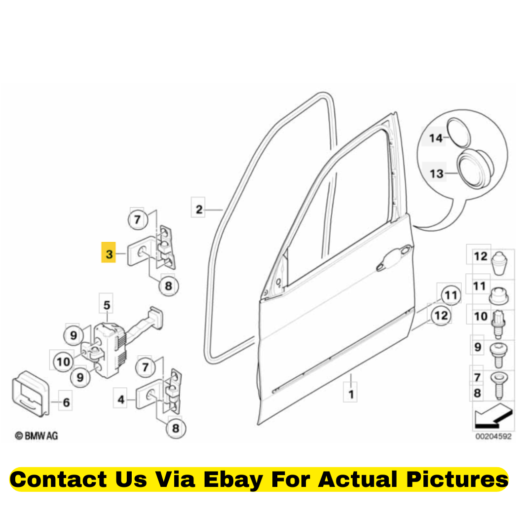 2012 BMW X6 Left & Right Upper Front Door Hinges – Used OEM