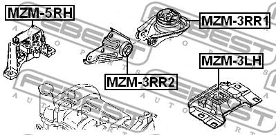 FEBEST 2004-2012 Mazda 3 Right Engine Mount (Hydro) MZM-5RH