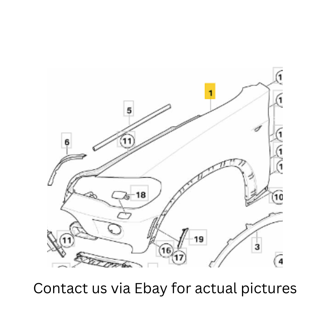 2009 BMW X5 Front Right Side Panel Primed Used OEM 51657178400