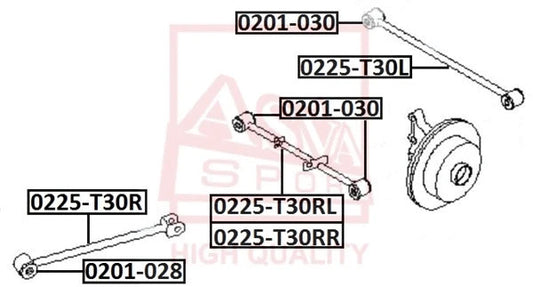 Febest 2002-2007 Nissan X-Trail Rear Transverse Link 0225-T30L