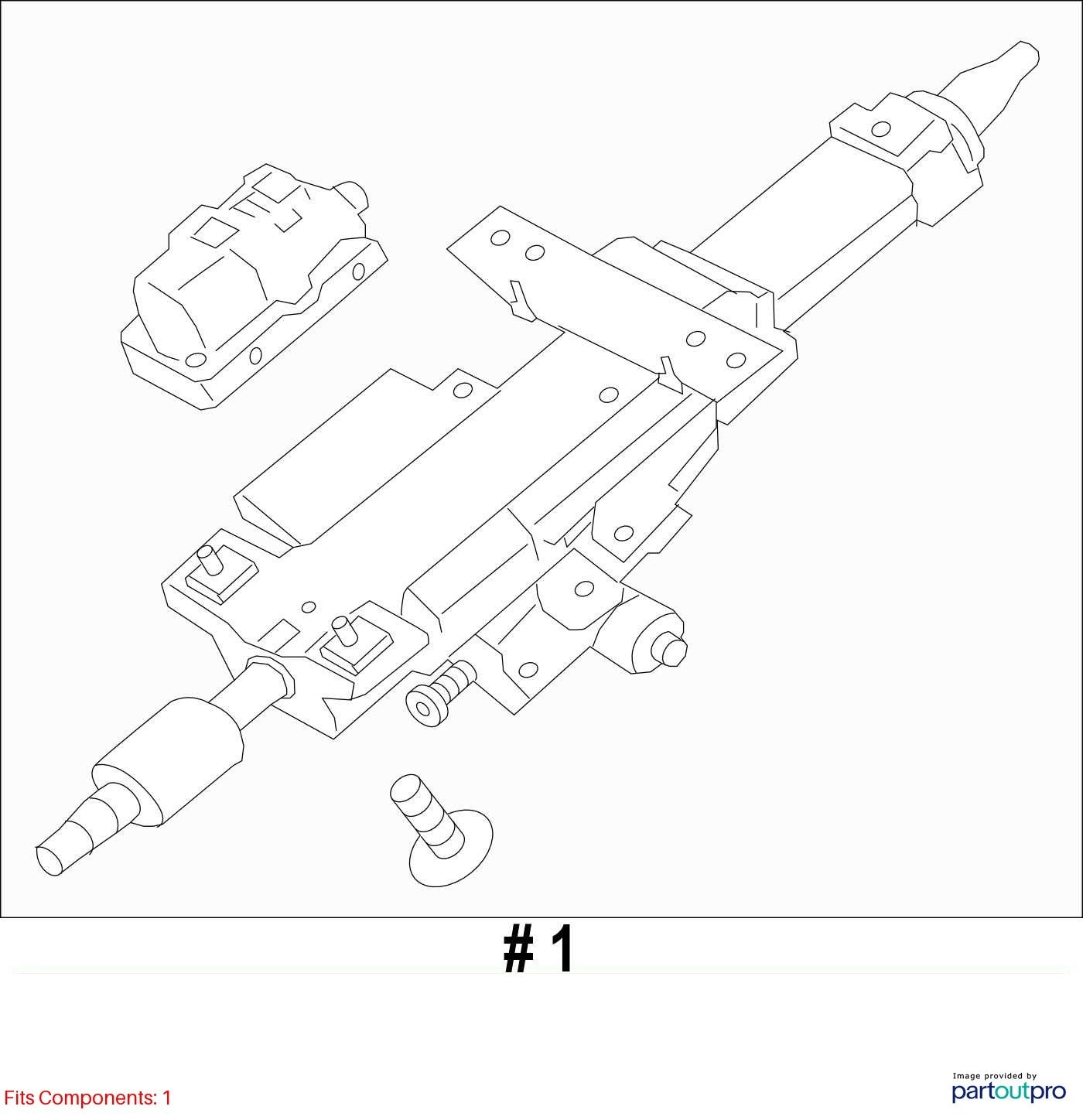 2018 Jaguar F‑Pace Steering Column Used OEM T2H24868