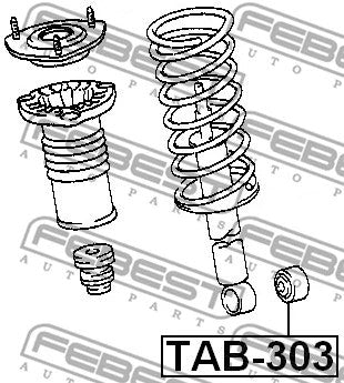 FEBEST 2001-2012 Lexus IS300 Front Shock Absorber Bushing TAB-303