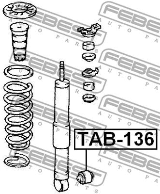 FEBEST 1998-2007 Toyota Land Cruiser Rear Shock Absorber Bushing TAB-136