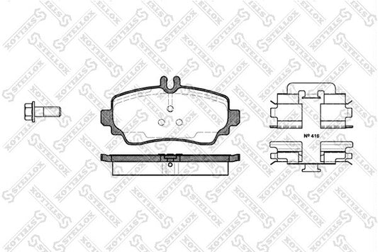 STELLOX MERCEDES-BENZ Brake pad set - 0168400720