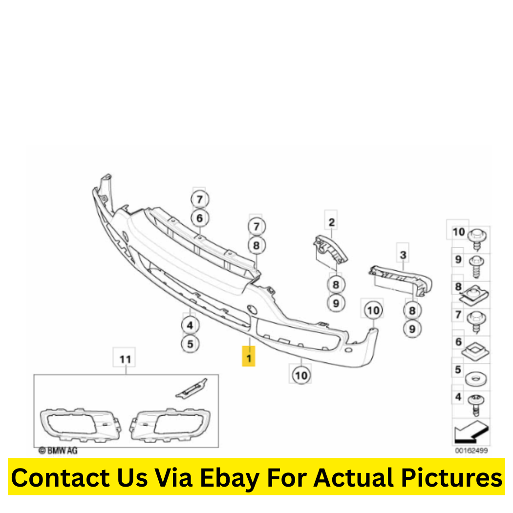2009 BMW X5 Front Bumper Trim Panel Used OEM 51117172356