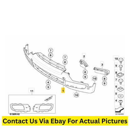 2009 BMW X5 Front Bumper Trim Panel Used OEM 51117172356