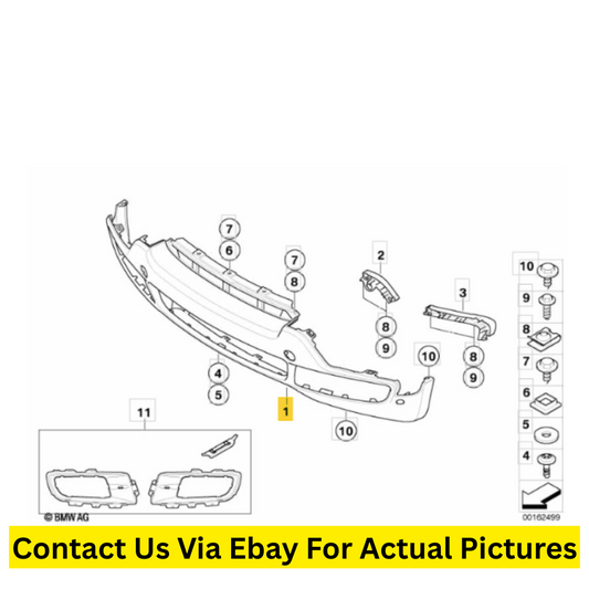 2009 BMW X5 Front Bumper Trim Panel Used OEM 51117172356