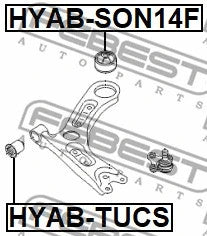 Febest Rear Bushing, Front Control Arm HYAB-SON14F
