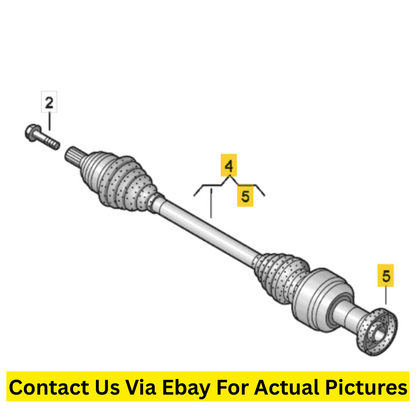 2017 Volkswagen Tiguan Front Drive Shaft (CV Axle) Set Left & Right Used OEM