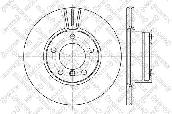 STELLOX 1997-2003 BMW 525i Front Brake Rotor 1163013