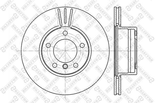 STELLOX 1997-2003 BMW 525i Front Brake Rotor 1163013