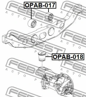 Buick Encore Chevrolet Trax Rear Differential Bushing FEBEST OPAB-017 95096640