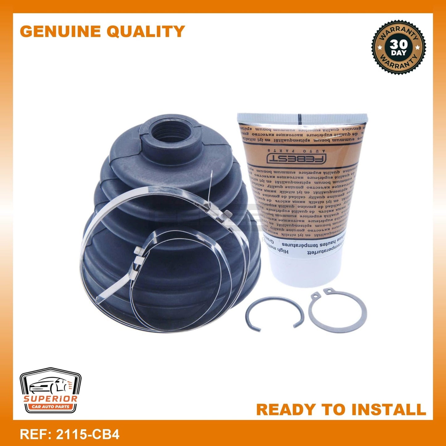 FEBEST 2001-2008 Ford Fiesta Boot Inner CV Joint Kit 2115-CB4